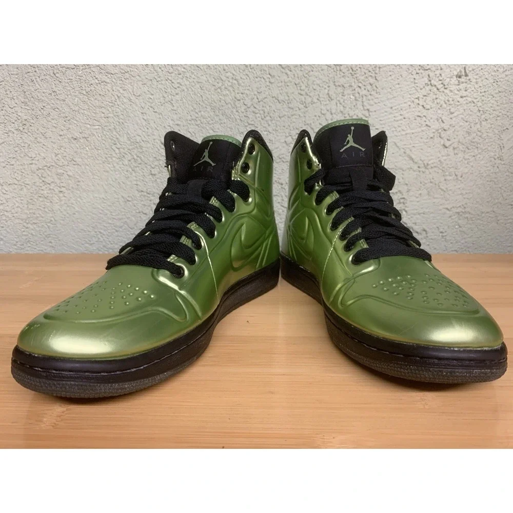 Size 8 Jordan Air Jordan 1‎ Anodized Green Spark Black 414823-301 Men's Sneaker
